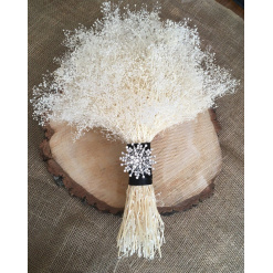 Ivory Dried Flower Monochrome Posy Bouquet
