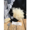 Ivory Dried Flower Monochrome Posy Bouquet 2
