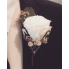 Preserved Dried Everlasting Flower Buttonhole 2