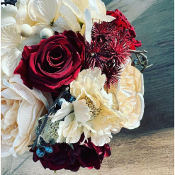 Winter Burgundy & Ivory Berry Shimmer Bouquet