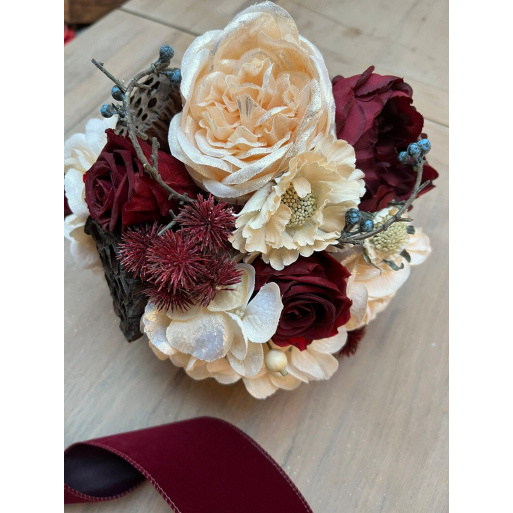Winter Burgundy & Ivory Berry Shimmer Bouquet 3