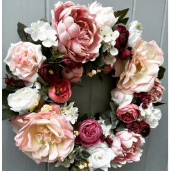 Blooms Luxury Faux Rose & Peony Door Wreath