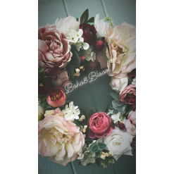 Blooms Luxury Faux Rose & Peony Door Wreath
