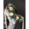 Garden rose and Eucalyptus preserved Floral Crown