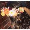 Autumn Sunrise Ranunculus & Fern faux Floral Crown