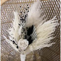 Monochrome preserved dried Lux Black Ivory Bouquet Posy