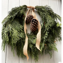 Artisan Foragers Hanging Christmas Fresh Foliage Door Wreath