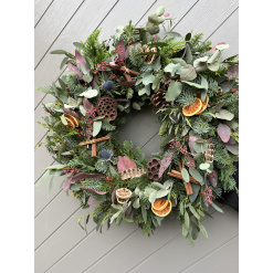 Luxury Christmas Artisan Fresh Foliage Wild Door Wreath