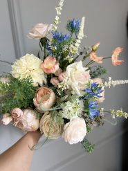 Everlasting Garden Style Freeform Realistic Flowers Bridal Bouquet