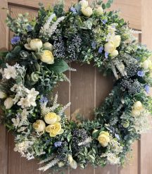Spring Rain Lemon Extra large Luxury Greenery Faux Door wreath