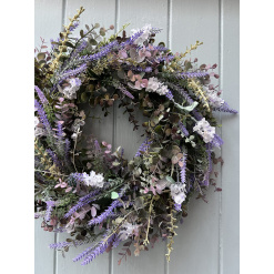 French lavender Eucalyptus Spring summer artificial Door wreath