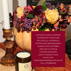 Floral Pumpkin Workshop - @ The Replenishery Leigh 27th October 2024