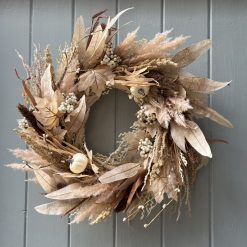 Pampas pumpkin Autumn Winter artificial Door wreath