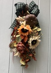 Autumn Fayre Luxury Faux Door wreath swag