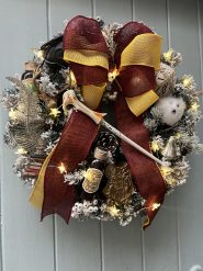 Christmas at Hogwarts Large Luxury everlasting Christmas Door lit wreath