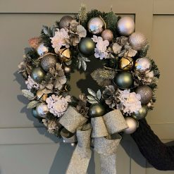 Sage & Gold Champagne Christmas luxury Everlasting Door wreath