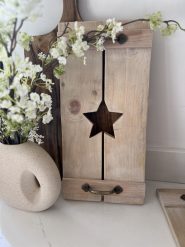 Handmade Reclaimed wooden Star Tray