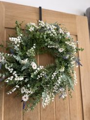 Wild Lilly of the valley and ferns Everlasting Faux Door wreath