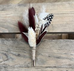 Preserved Berry & Cream dried Floral Buttonhole