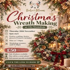 Fresh Christmas Wreath Making Workshop - @ Fifteens Standish 26th November 2026
